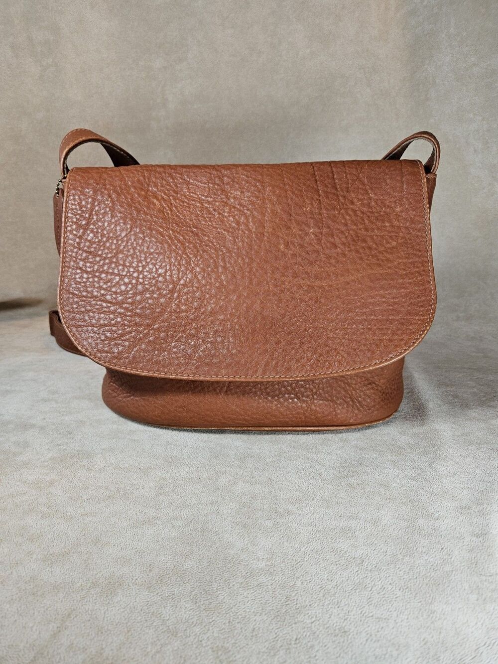 Vintage 1996 Coach Sonoma Flap Crossbody Bag Brown Pebble Leather